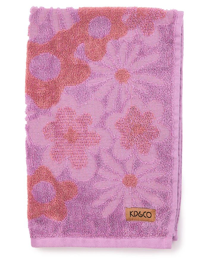 KIP &amp; CO Terry Hand Towel - Peach Fleur Hand Towel - Zabecca Living
