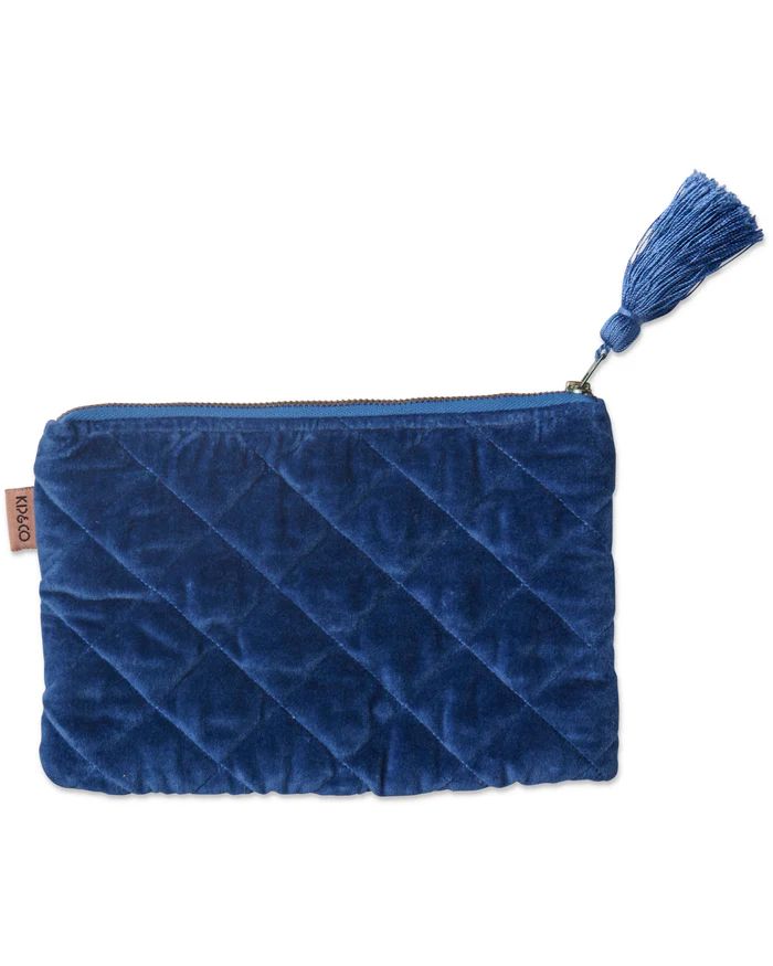 KIP &amp; CO Velvet Cosmetics Purse - Ocean Dreamer COSMETIC BAG - Zabecca Living