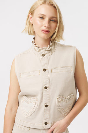 KIREINA Amy Vest - Sand vest - Zabecca Living