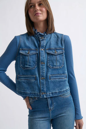 KIREINA Erica Vest - Dakota Wash JEANS - Zabecca Living