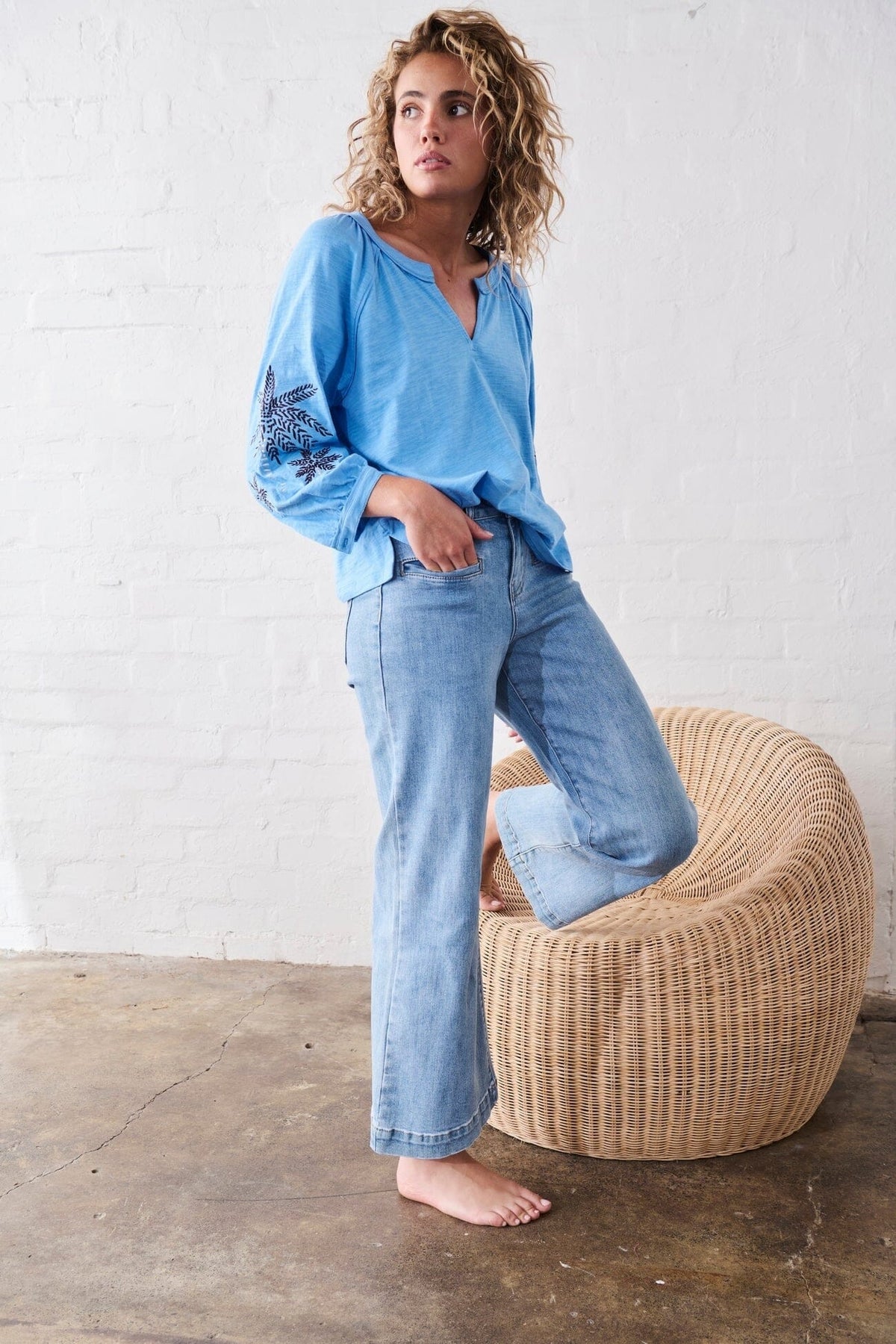 KIREINA Freya Jean - 70s Blue JEANS - Zabecca Living