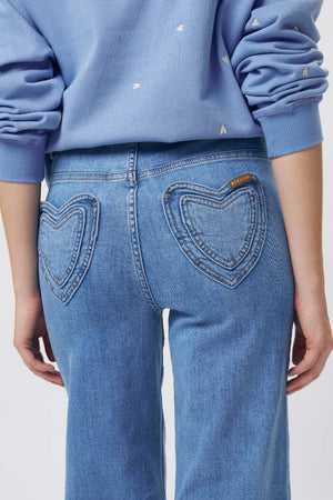 KIREINA Freya Jean Heart - 70s Blue JEANS - Zabecca Living