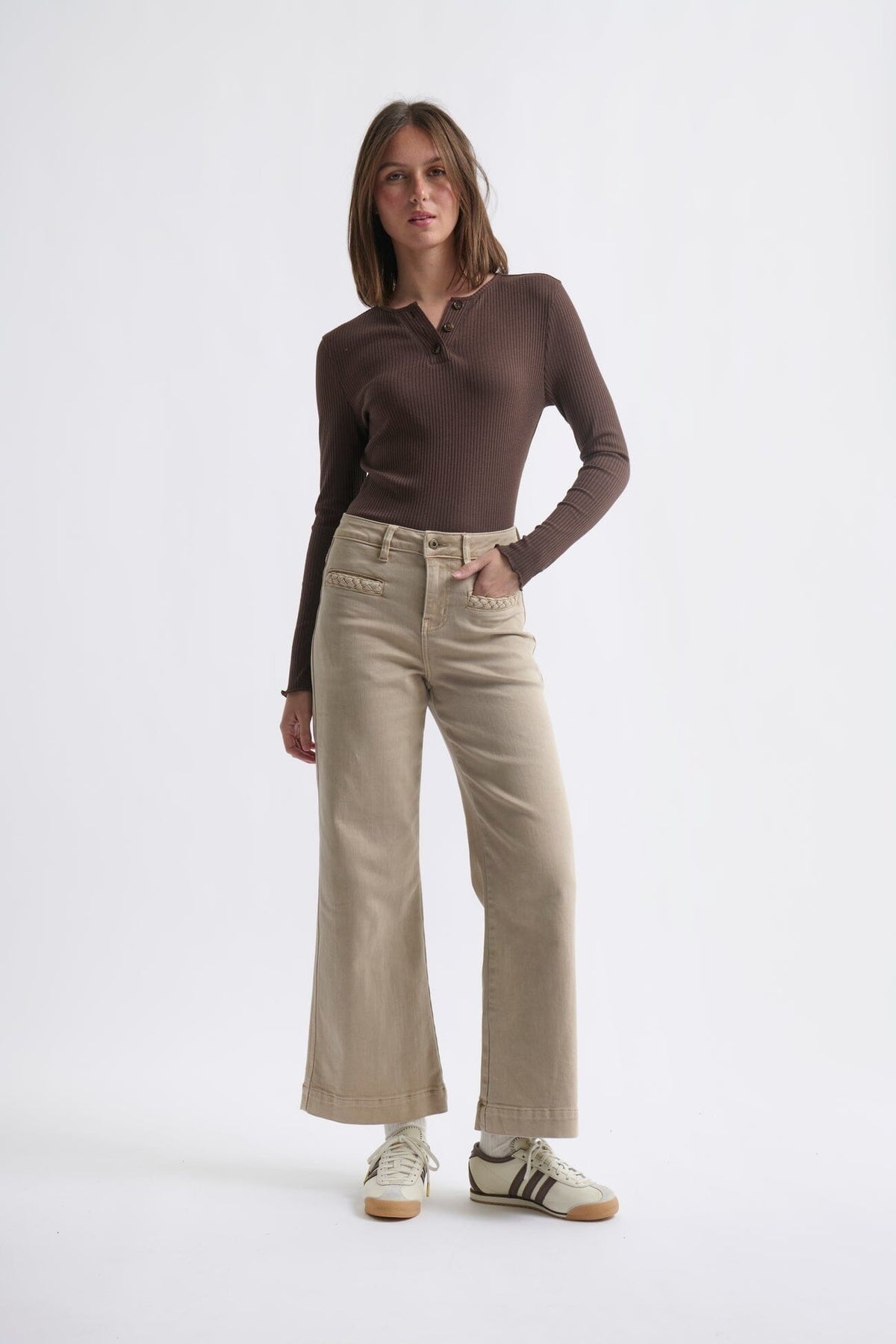 KIREINA Freya Jean Plait Pocket - Arizona Wash JEANS - Zabecca Living