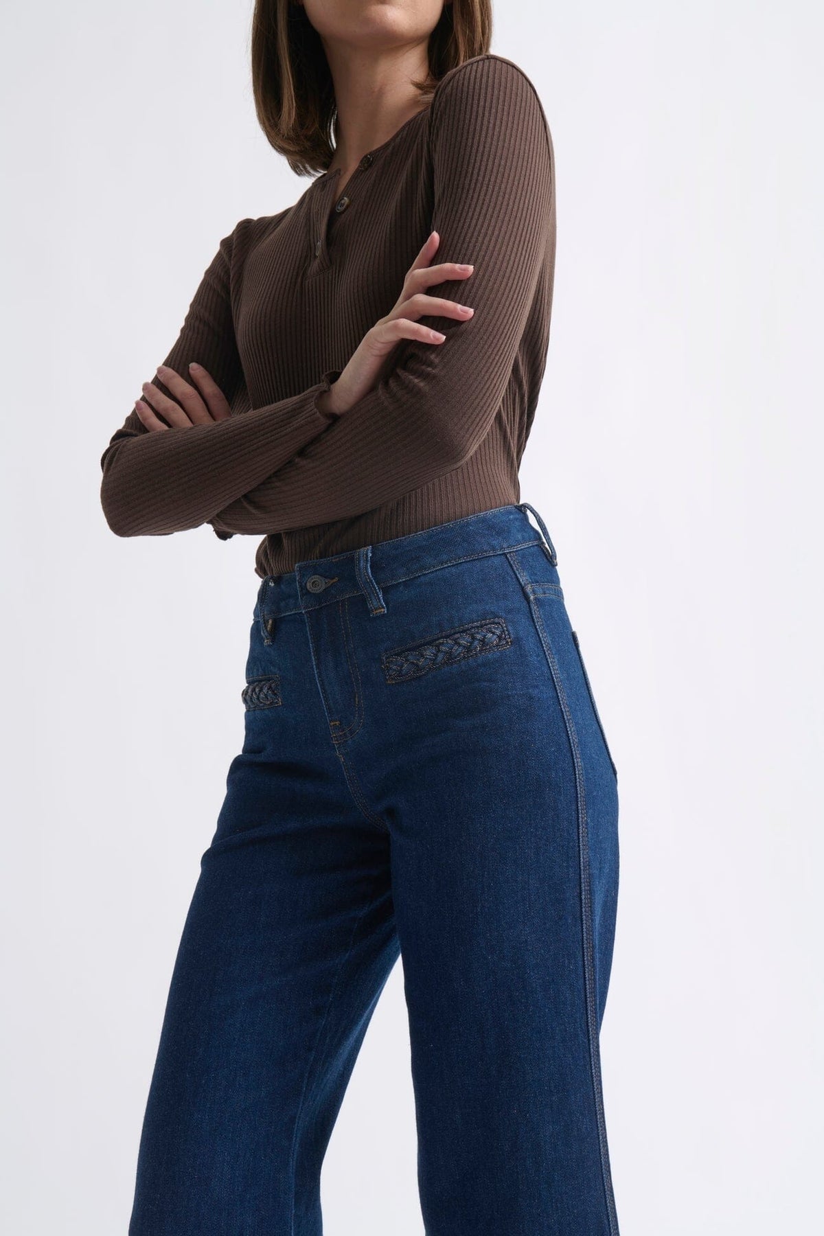 KIREINA Freya Jean Plait Pocket - Palisade Blue JEANS - Zabecca Living