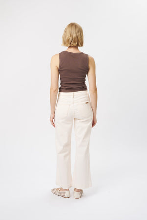 KIREINA Freya Jean Scallop Pocket - Ecru JEANS - Zabecca Living