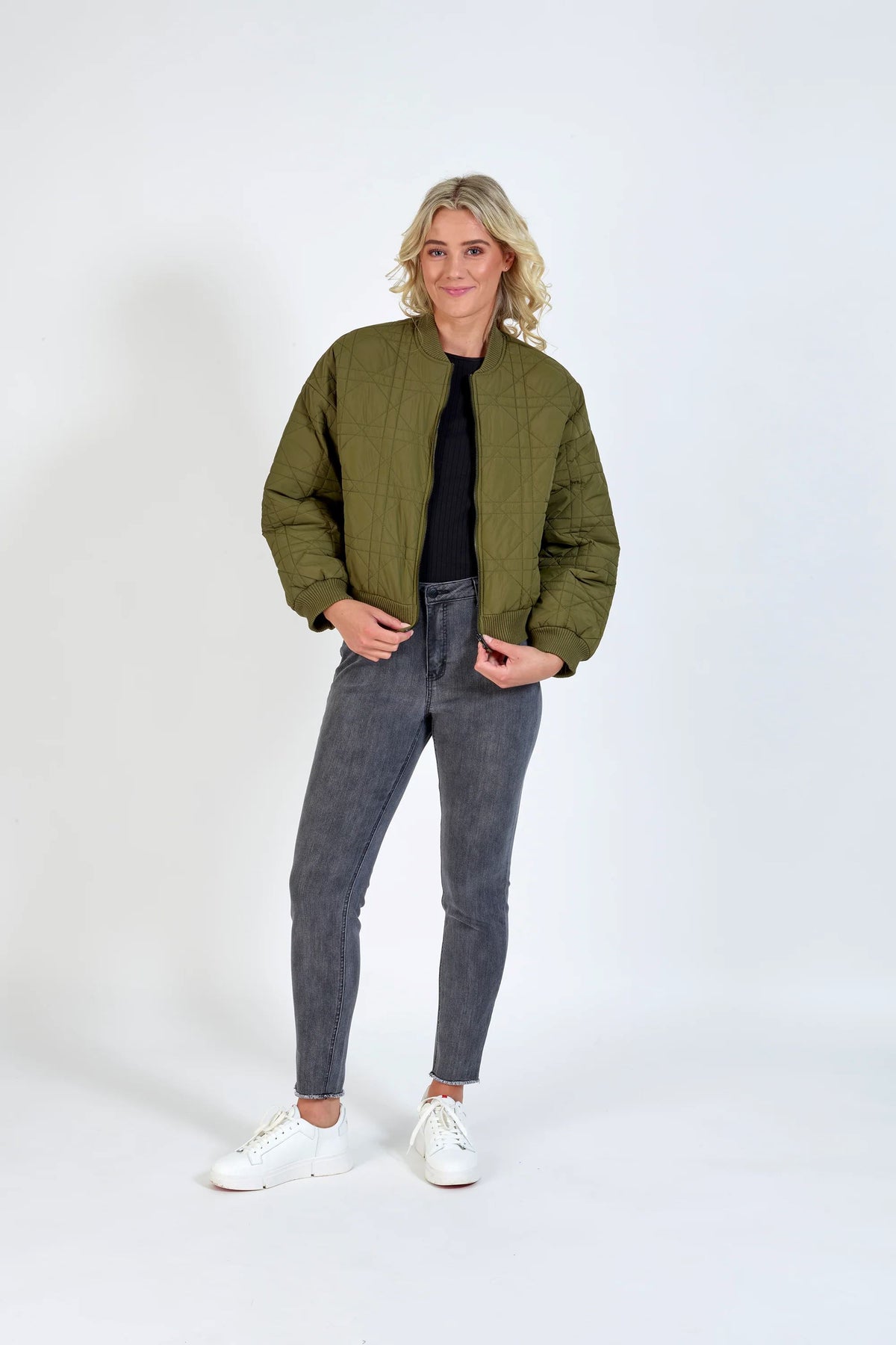 KNEWE Leo Bomber - Khaki Jackets + Coats - Zabecca Living