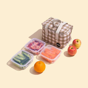 KOLLAB Holiday Lunch Box - Olive Check LUNCH BOX - Zabecca Living