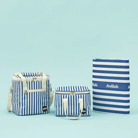 KOLLAB Holiday Mini Cooler Bag - Royal Stripe COOLER BAG - Zabecca Living