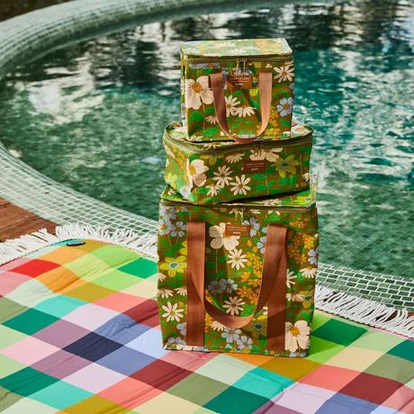 KOLLAB Sage x Clare &amp; Kollab Cooler Bag - Floria PICNIC BAG - Zabecca Living