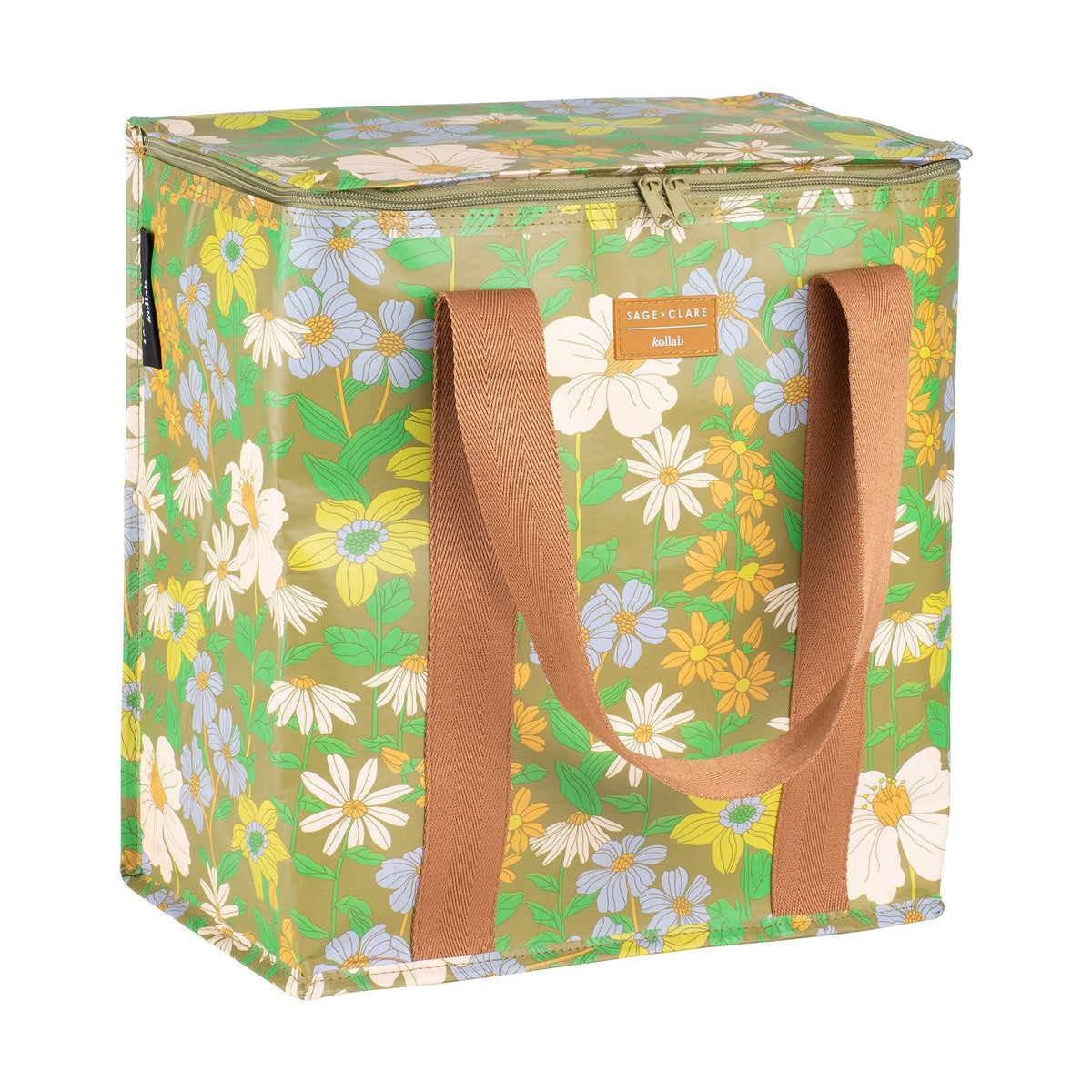 KOLLAB Sage x Clare &amp; Kollab Cooler Bag - Floria PICNIC BAG - Zabecca Living