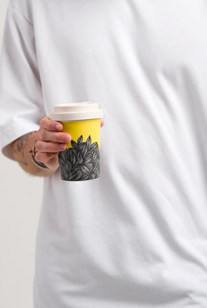 LANEWAY CUPS Flow Reusable Cup Large - White Lid COFFEE, TEA & DRINKS - Zabecca Living