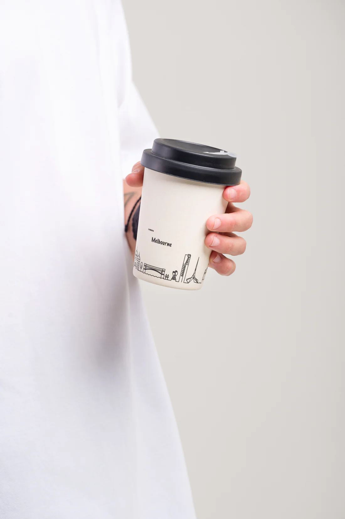LANEWAY CUPS Melbourne Reusable Cup Large - Black Lid COFFEE, TEA & DRINKS - Zabecca Living