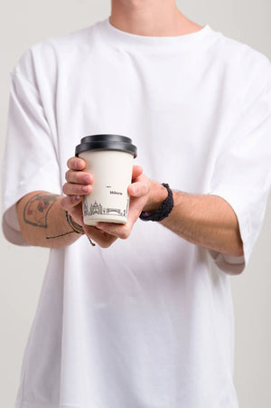 LANEWAY CUPS Melbourne Reusable Cup Large - Black Lid COFFEE, TEA & DRINKS - Zabecca Living