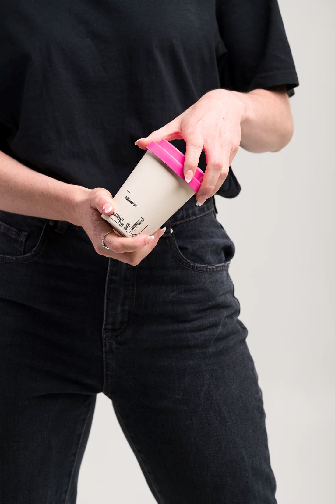 LANEWAY CUPS Melbourne Reusable Cup Large - Neon Lid Pink COFFEE, TEA & DRINKS - Zabecca Living