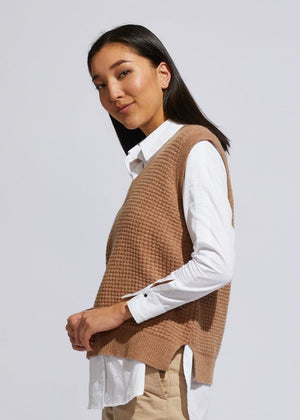 LD & CO Textured Vest - Cafe Jumpers + Knitwear - Zabecca Living