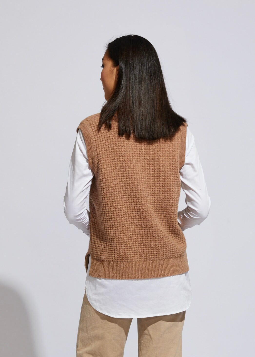 LD & CO Textured Vest - Cafe Jumpers + Knitwear - Zabecca Living