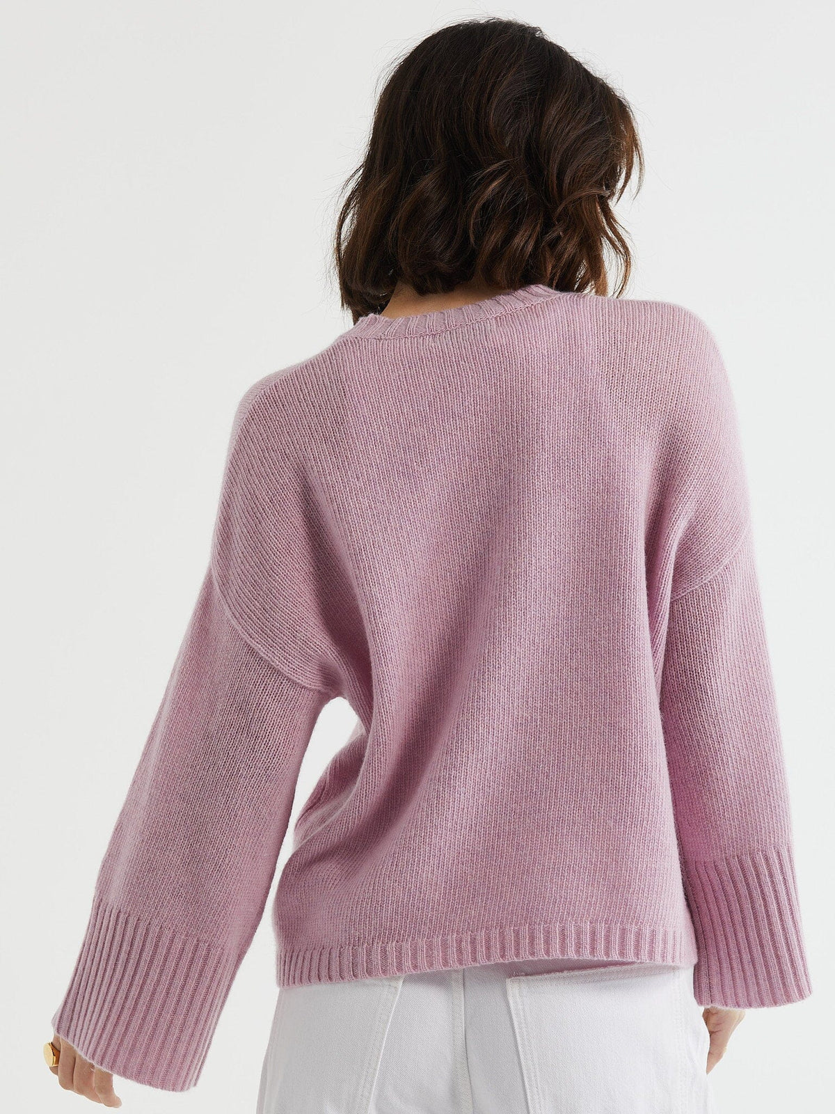 LD &amp; Co Wide Sleeve Crew Jumper - Iris Jumpers + Knitwear - Zabecca Living