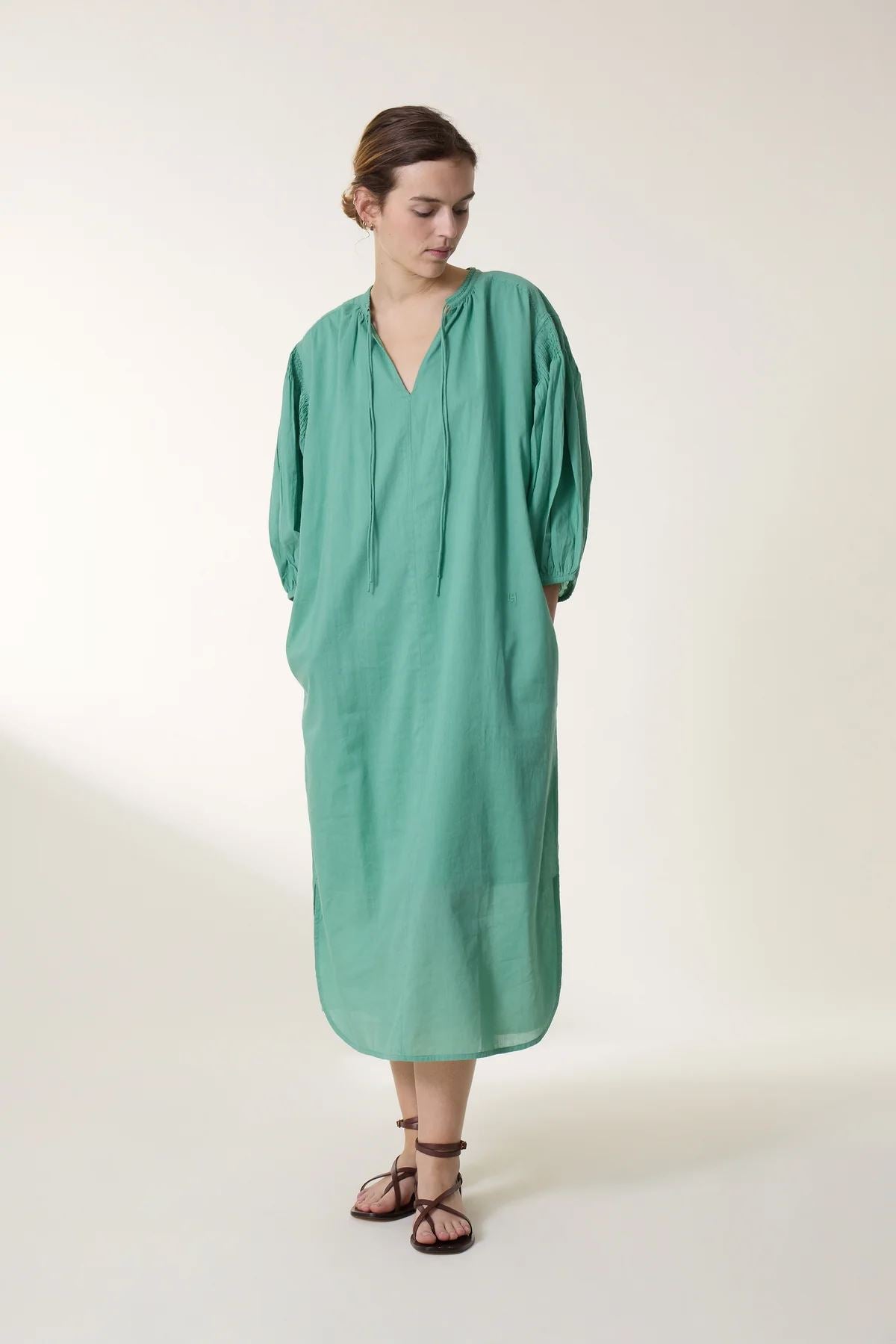 LEON &amp; HARPER Rire Plain Dress - Celadon Dress - Zabecca Living