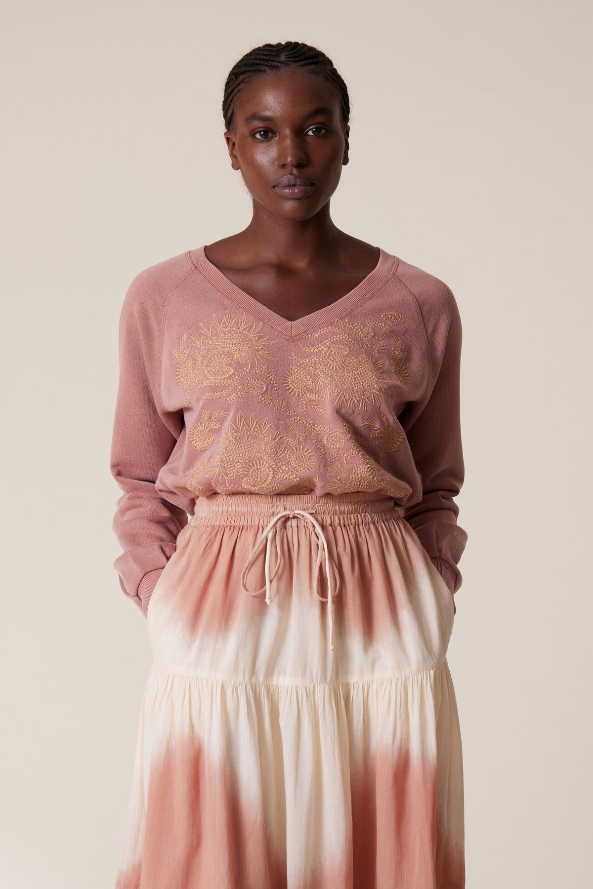 LEON & HARPER Shiva Brd Sweater - Blush SWEATER - Zabecca Living