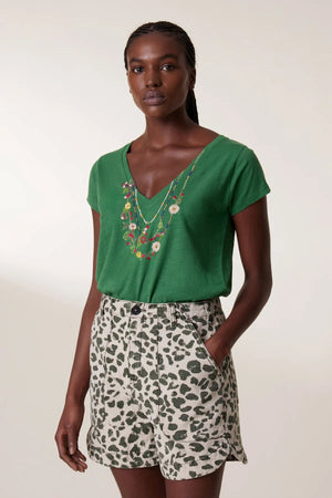 LEON & HARPER Tonton Spriing T-shirt - Green Tee - Zabecca Living