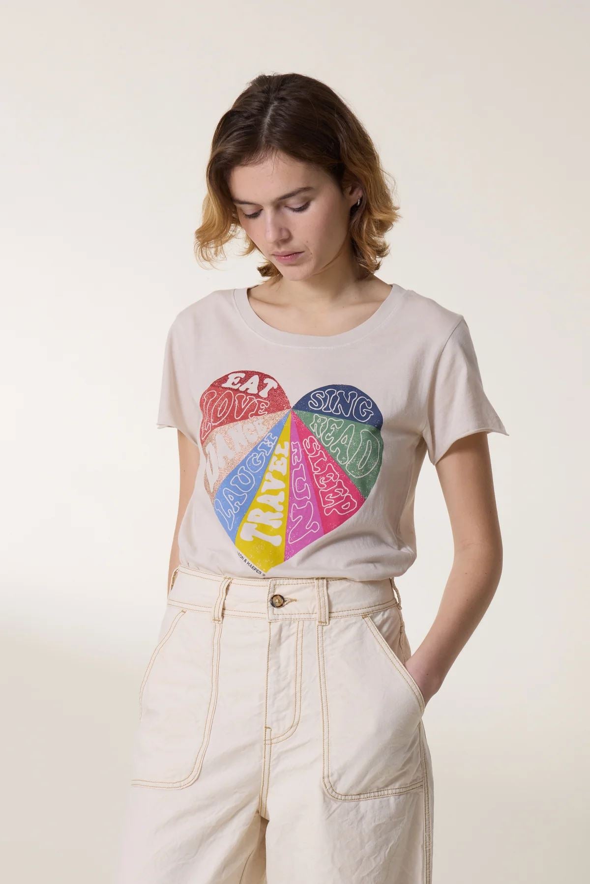 LEON &amp; HARPER Toro Sing T-shirt - Stone Tee - Zabecca Living