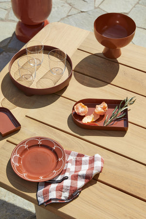 LIGHTLY Arc Tray Small - Red Ochre TRAY - Zabecca Living