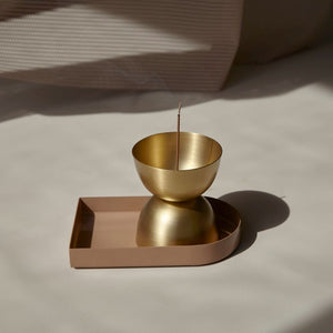 LIGHTLY Essence Burner - Brass INCENSE - Zabecca Living