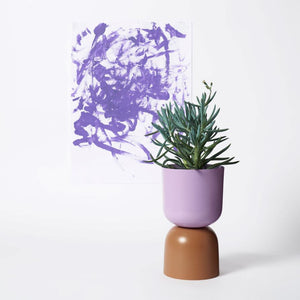 LIGHTLY Two Tone Planter - Lilac & Sorrel Planter - Zabecca Living