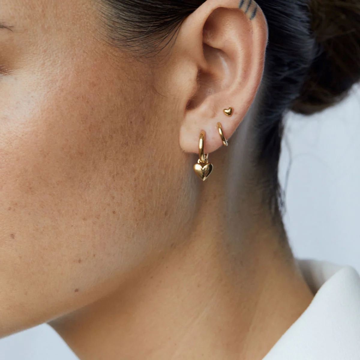 LINDA TAHIJA Amore Stud Earrings - Stirling Silver Earrings - Zabecca Living