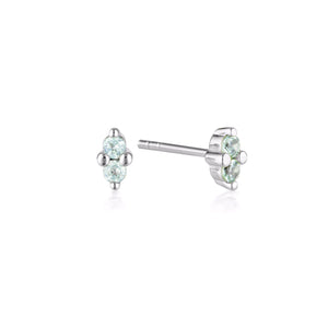 LINDA TAHIJA Birthstone Stud Earrings - Aquamarine Earrings - Zabecca Living