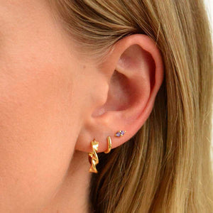 LINDA TAHIJA Birthstone Stud Earrings - Aquamarine Earrings - Zabecca Living