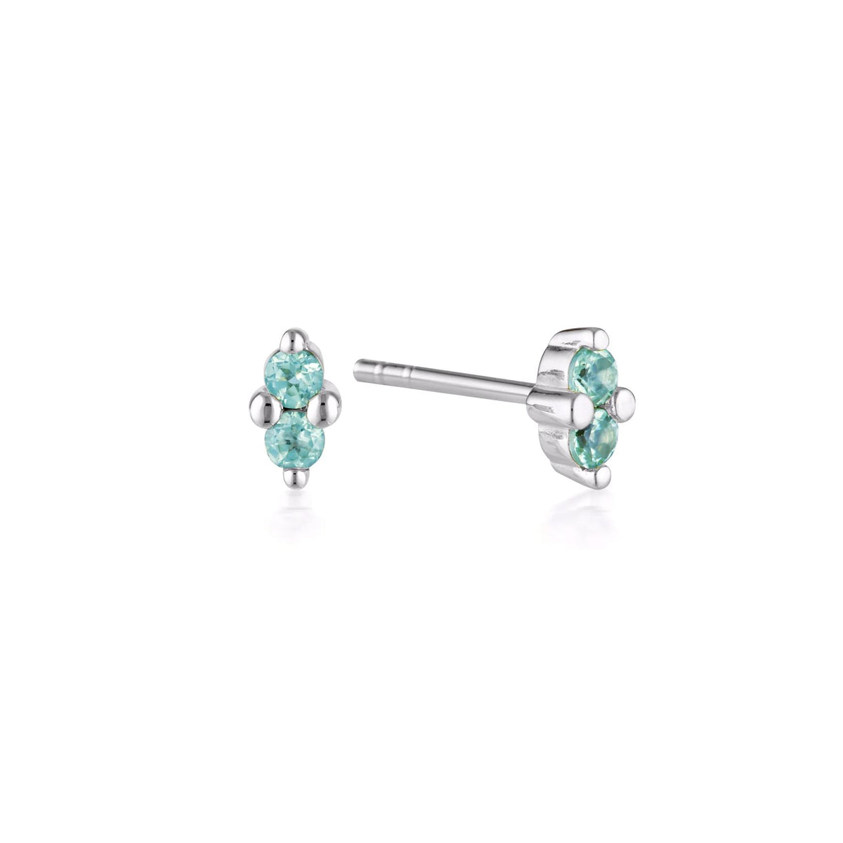 LINDA TAHIJA Birthstone Stud Earrings - Blue Topaz Earrings - Zabecca Living