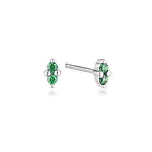 LINDA TAHIJA Birthstone Stud Earrings - Emerald Earrings - Zabecca Living