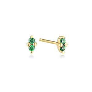 LINDA TAHIJA Birthstone Stud Earrings - Emerald Earrings - Zabecca Living