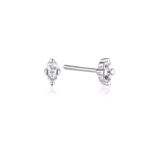 LINDA TAHIJA Birthstone Stud Earrings - White Topaz Earrings - Zabecca Living