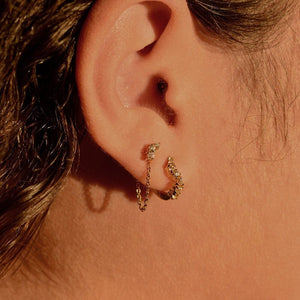 LINDA TAHIJA Ebb Chain Stud Earrings - Gold Plated Earrings - Zabecca Living