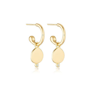 LINDA TAHIJA Field Hoop Earrings - Gold Plated Earrings - Zabecca Living
