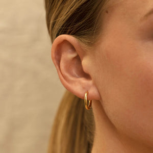 LINDA TAHIJA Max Huggie Earrings - Gold Plated Earrings - Zabecca Living