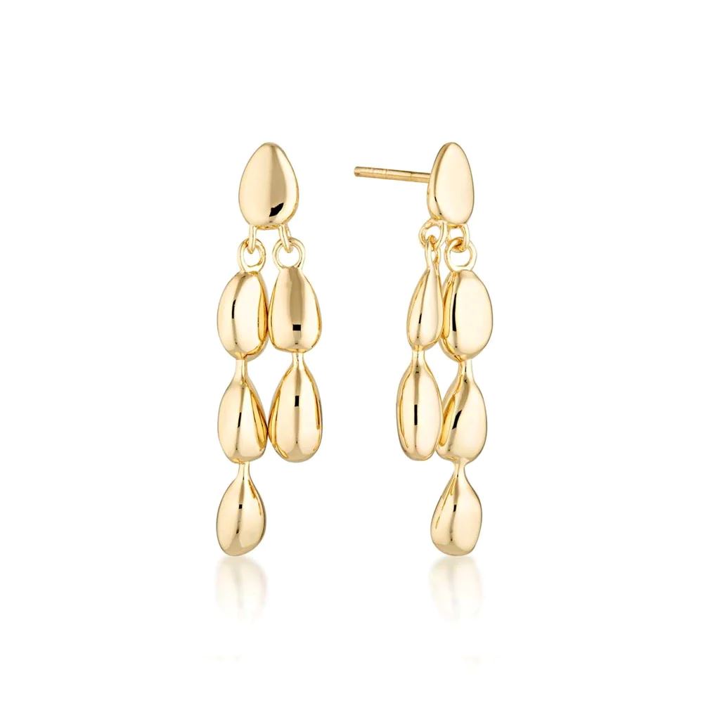 LINDA TAHIJA Mini Neptune - Gold Plated Earrings - Zabecca Living