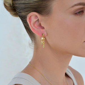 LINDA TAHIJA Mini Neptune - Gold Plated Earrings - Zabecca Living