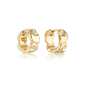 LINDA TAHIJA Nautilus Huggie Earrings - Gold Plated Earrings - Zabecca Living