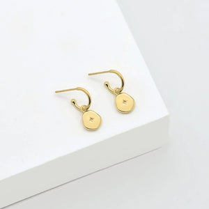 LINDA TAHIJA Vega Hoop Earrings - Gold Plated Earrings - Zabecca Living
