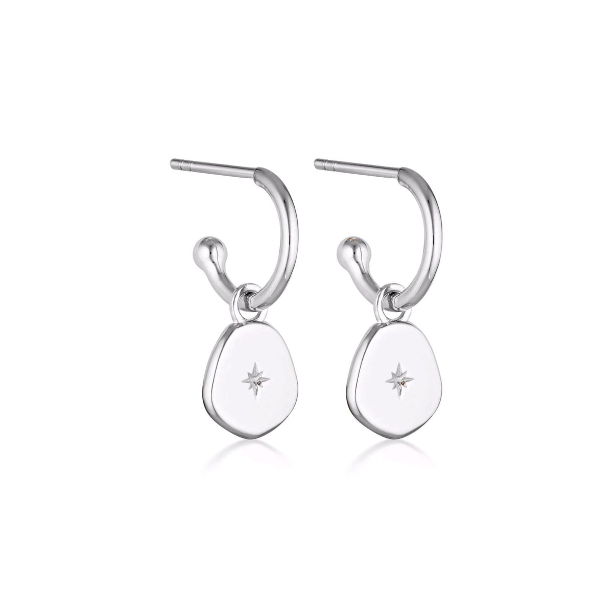 LINDA TAHIJA Vega Hoop Earrings - Sterling Silver Earrings - Zabecca Living