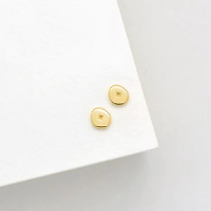 LINDA TAHIJA Vega Stud Earrings - Gold Plated Earrings - Zabecca Living