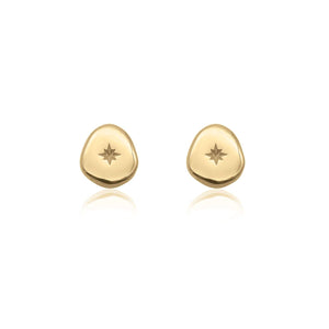 LINDA TAHIJA Vega Stud Earrings - Gold Plated Earrings - Zabecca Living