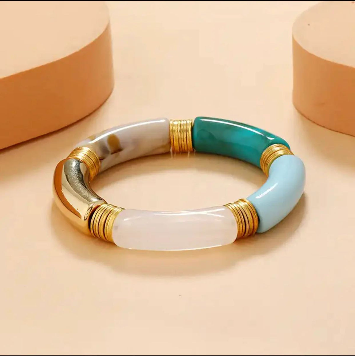 LITTLE BIRD DESIGNS Lilian Bracelet - Turquoise & Pale Blue BRACELET - Zabecca Living
