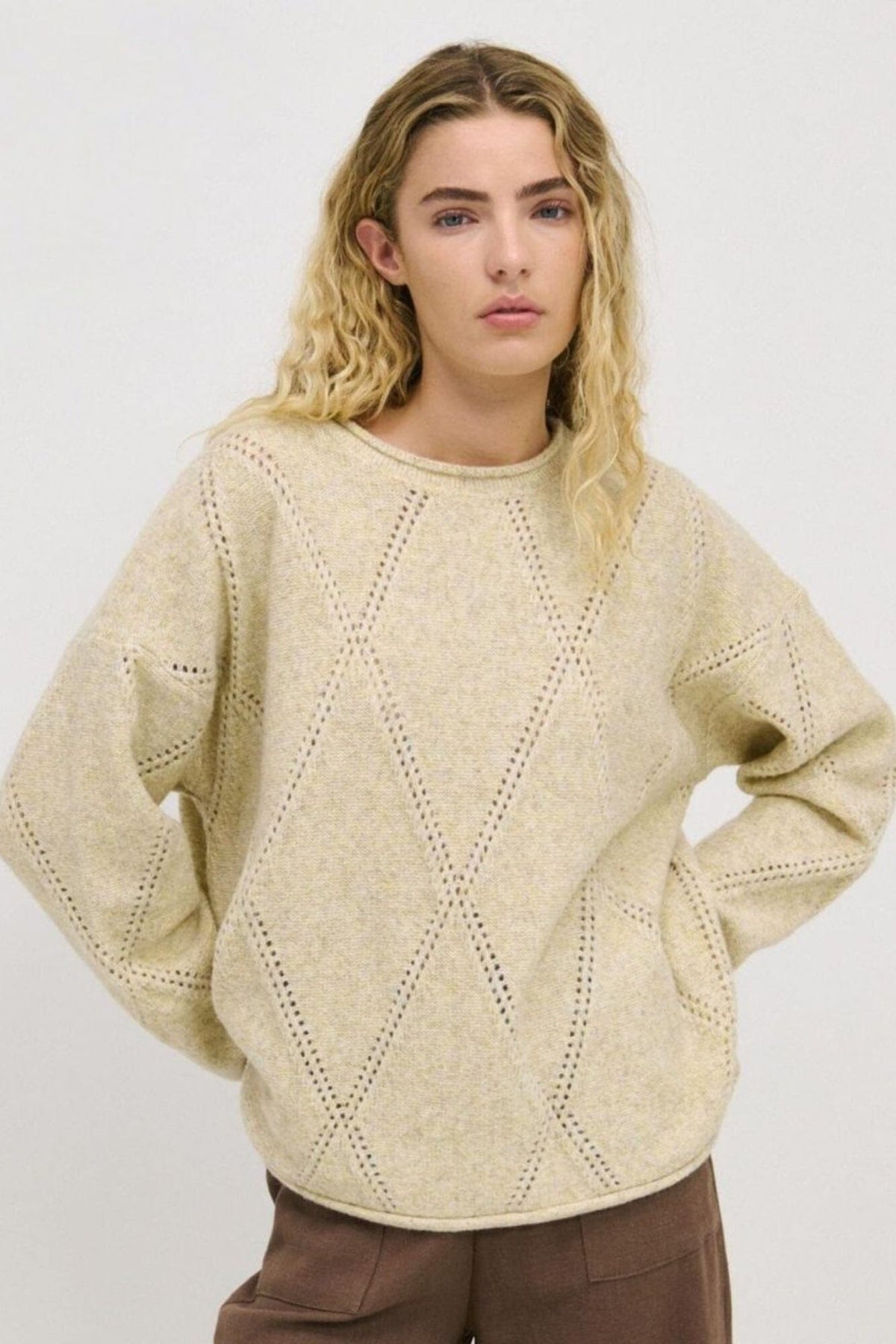 LITTLE LIES Agnes Jumper – Natural Jumpers + Knitwear - Zabecca Living