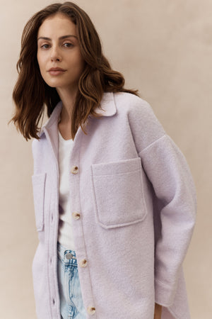 LITTLE LIES Andie Shacket - Mauve Jacket - Zabecca Living