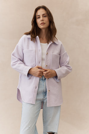 LITTLE LIES Andie Shacket - Mauve Jacket - Zabecca Living