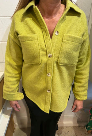 LITTLE LIES Andie Shacket - Pistachio Jacket - Zabecca Living